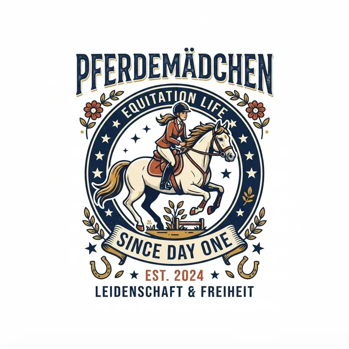 Pferdemädchen sweatshirt — KI-Design
