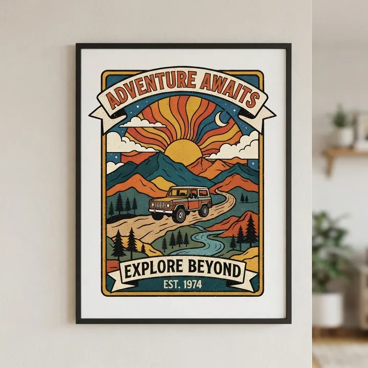 Retro aesthetic poster