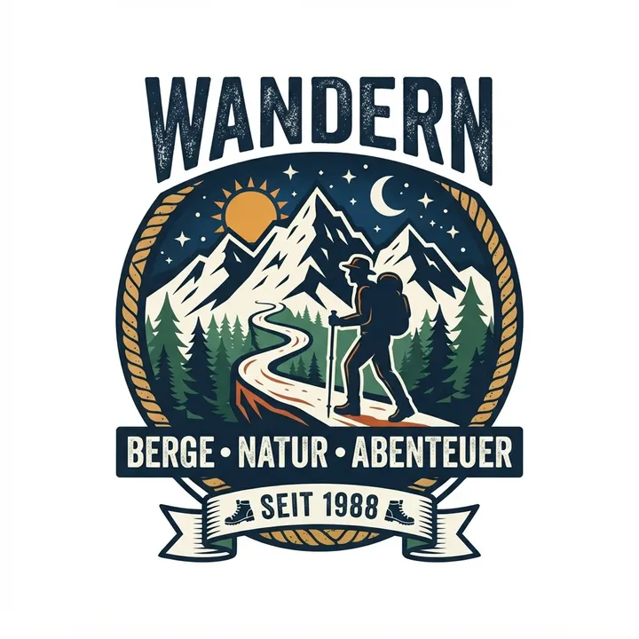 Wandern t-shirt — KI-Design