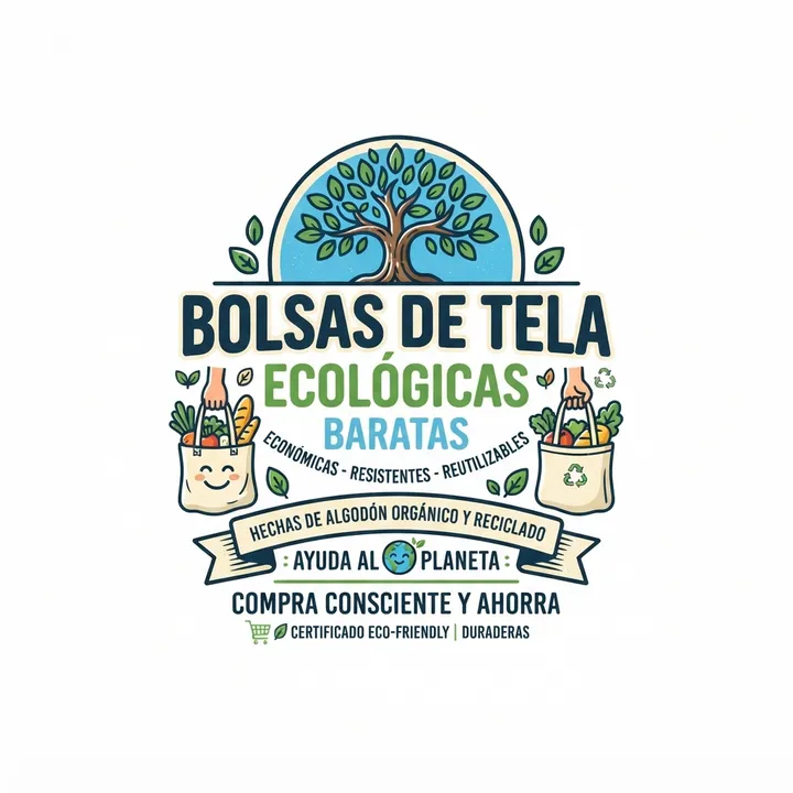 Bolsas de tela ecologicas baratas — Diseño IA