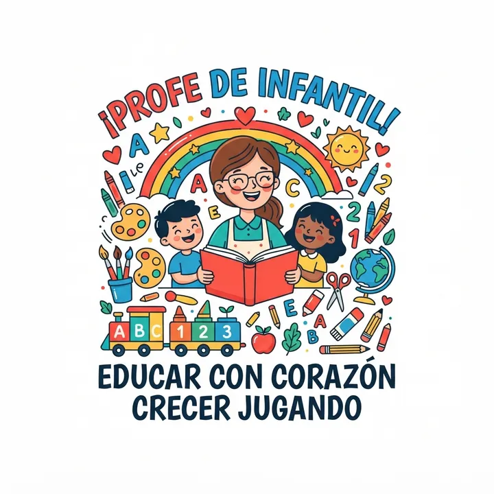 Bolsas de tela para maestras de infantil — Diseño IA