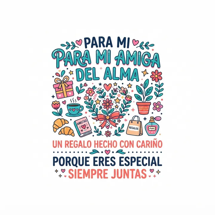 Bolsas de tela para regalar a una amiga — Diseño IA