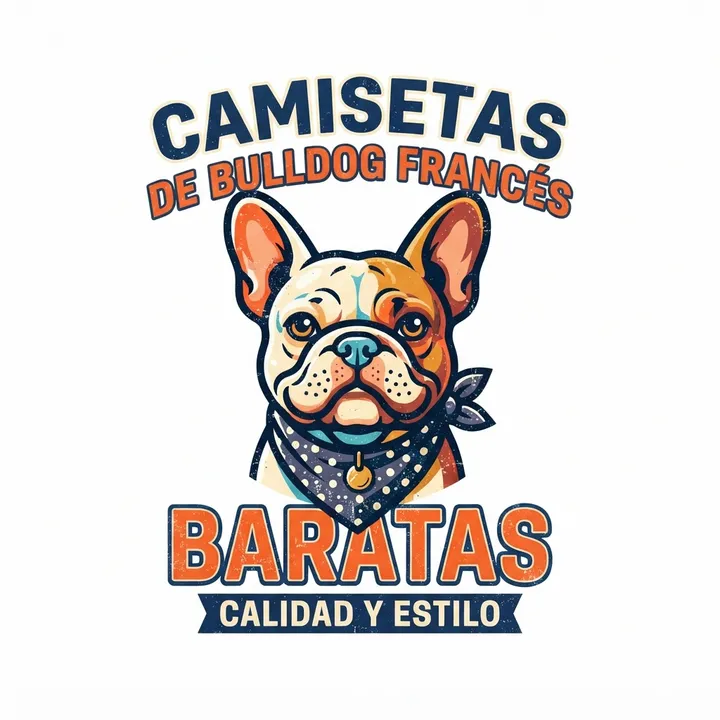 Camisetas de bulldog frances baratas — Diseño IA