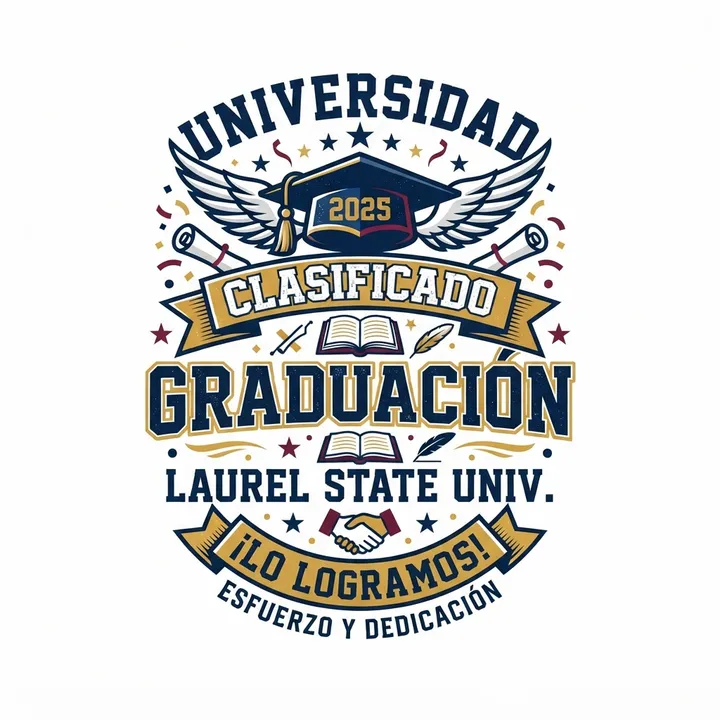 Camisetas de graduacion universitaria — Diseño IA