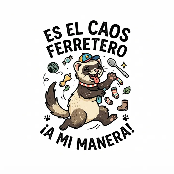 Camisetas de hurones divertidas — Diseño IA