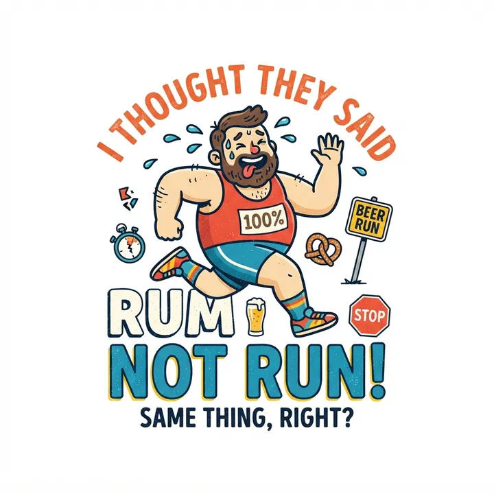 Camisetas de running graciosas — Diseño IA