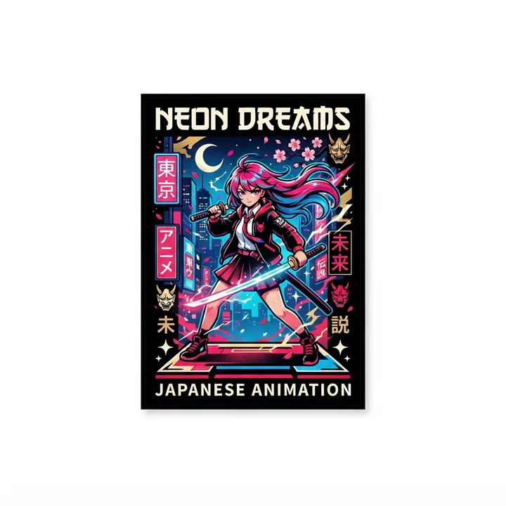 Posters de anime para habitacion — Diseño IA