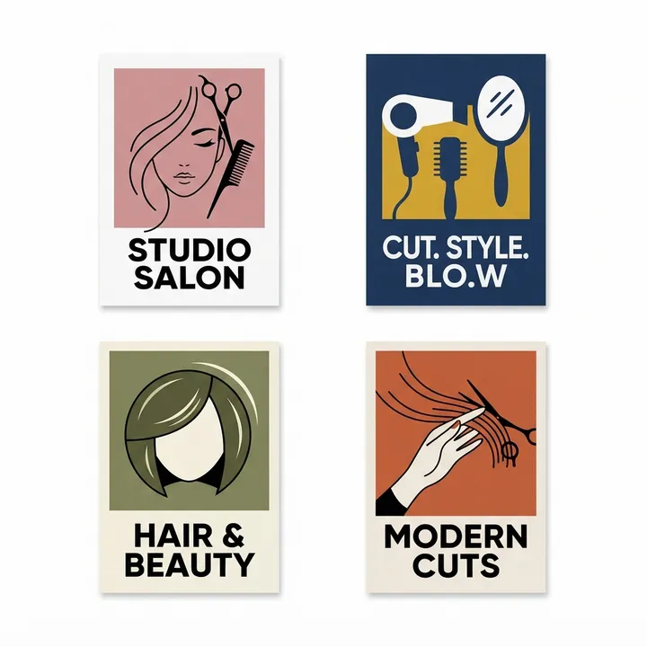Posters de estetica minimalista para salon — Diseño IA