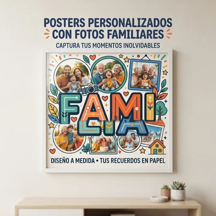 Posters personalizados con fotos familiares — Tu resultado