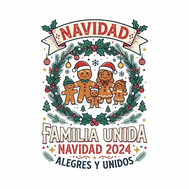 Sudaderas de navidad familiares baratas — Diseño IA