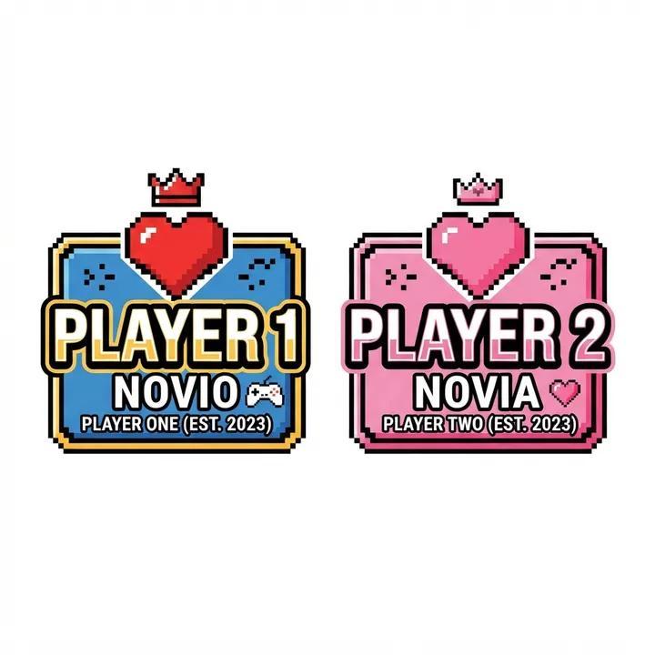 Sudaderas para parejas novios juego — Diseño IA