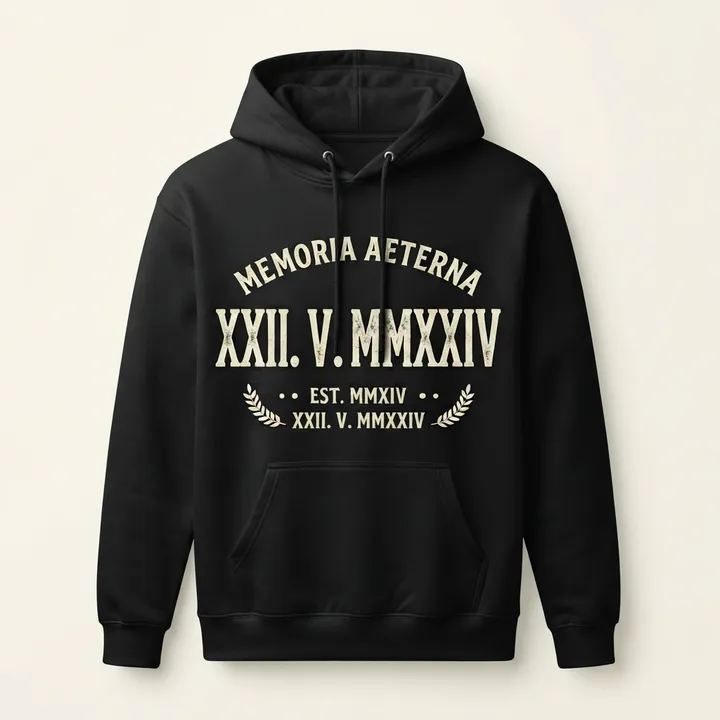 Sudaderas personalizadas con fecha numeros romanos — Tu resultado