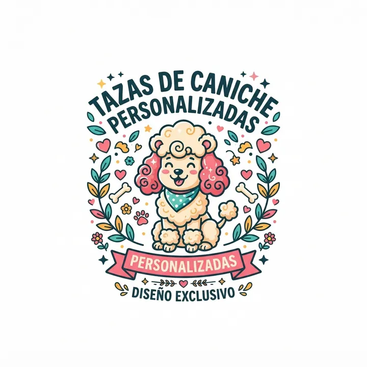 Tazas de caniche personalizadas — Diseño IA