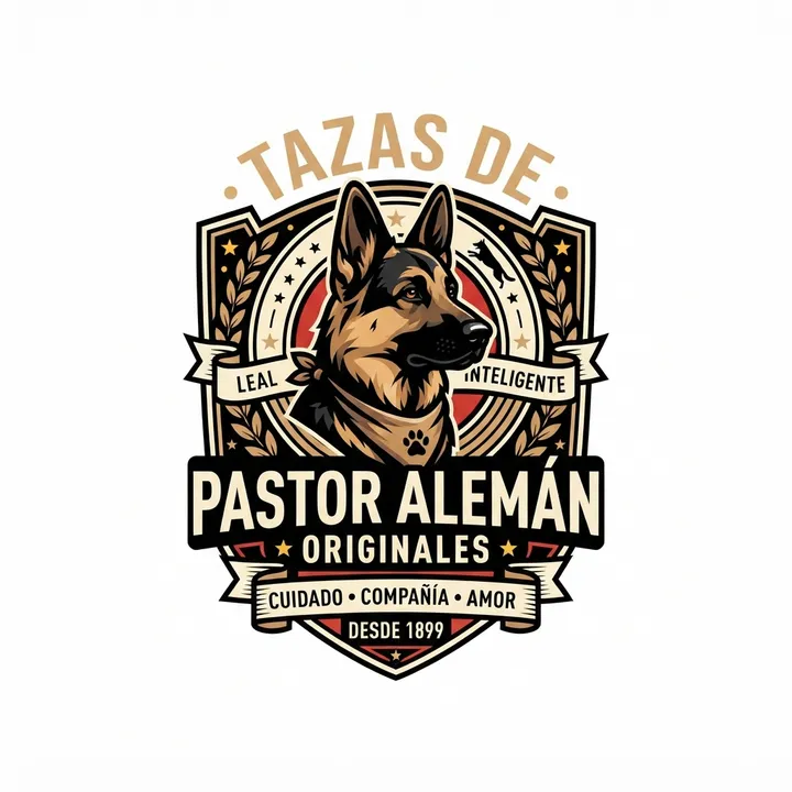 Tazas de pastor aleman originales — Diseño IA