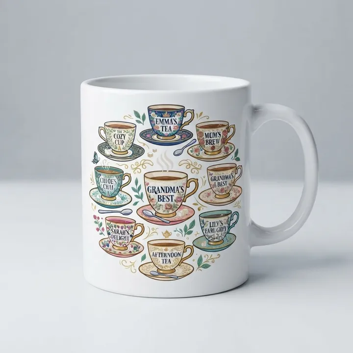Tazas de te de porcelana personalizadas — Tu resultado
