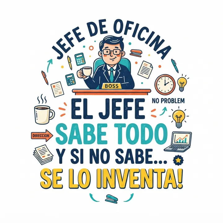 Tazas para jefes de oficina divertidas — Diseño IA