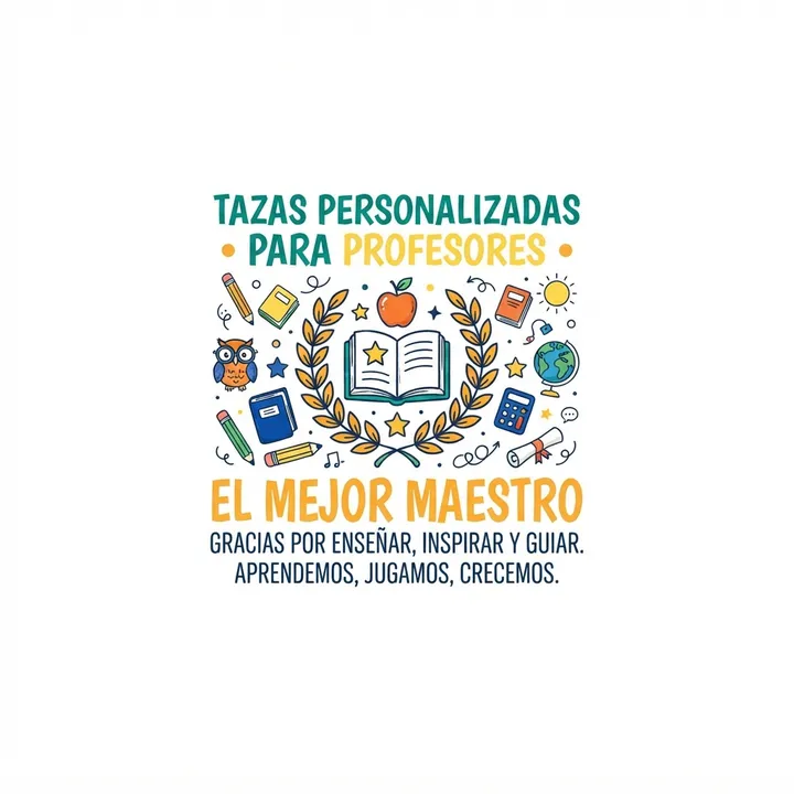 Tazas personalizadas para profesores baratas — Diseño IA