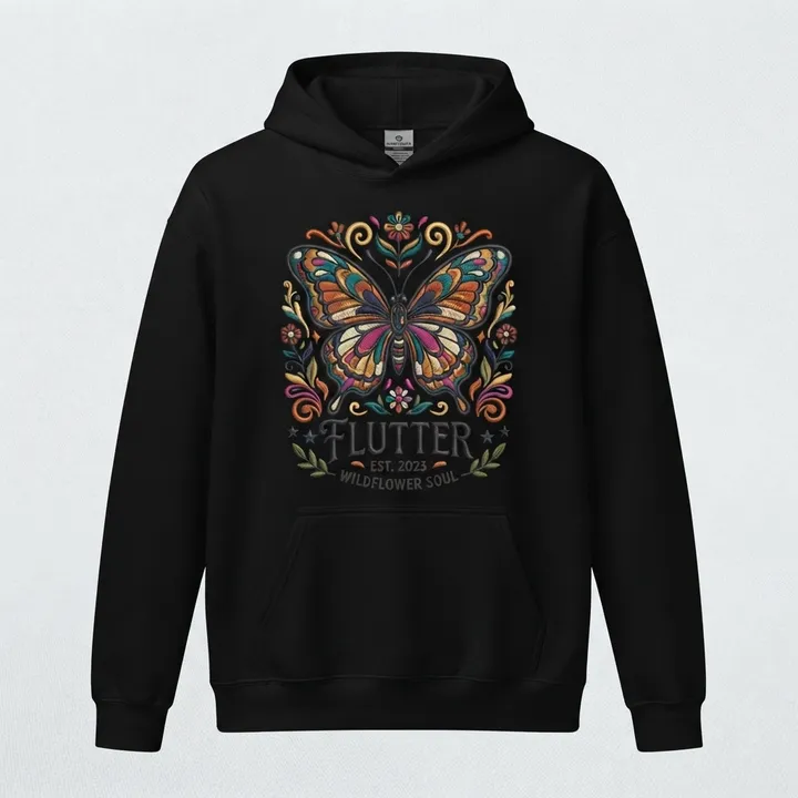 Hoodie motif brodé papillon — Votre résultat