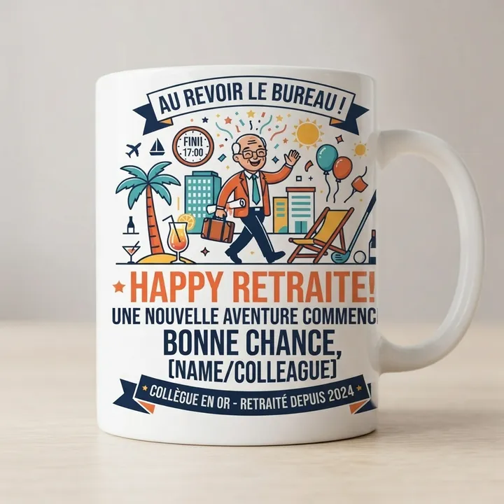 Mug cadeau collègue depart retraite — Votre résultat