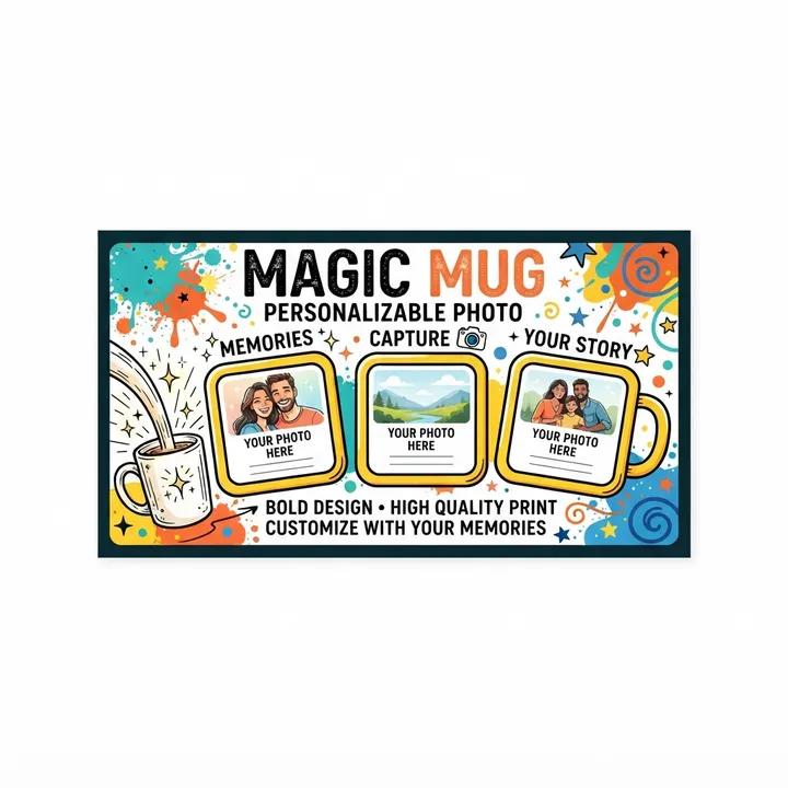 Mug magique personnalisable photo — Design IA