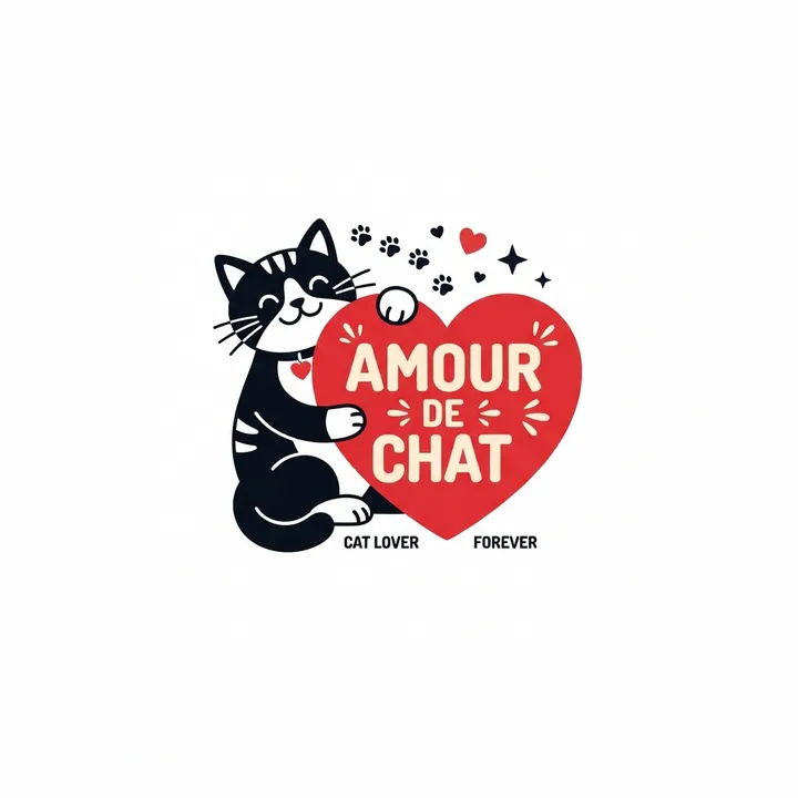 Mug personnalisé amour de chat — Design IA