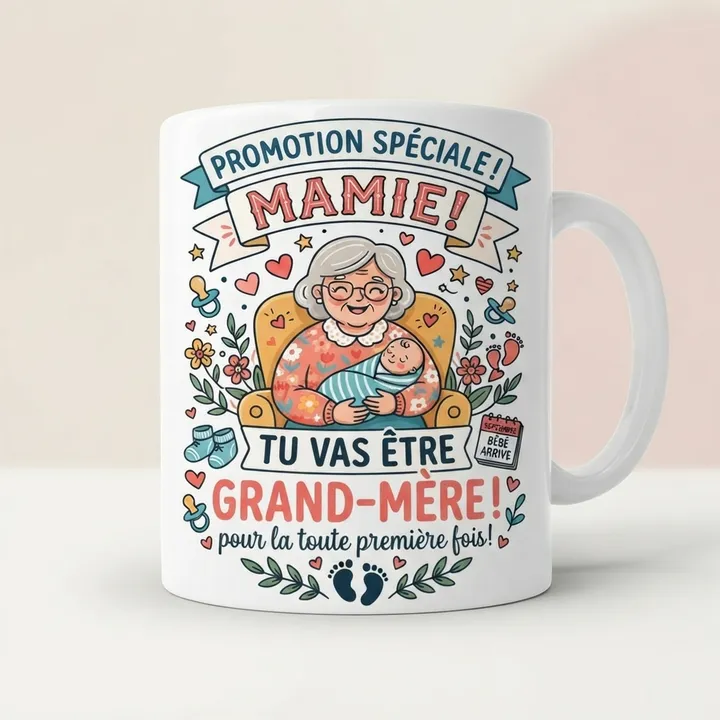 Mug personnalisé annonce grossesse mamie — Votre résultat