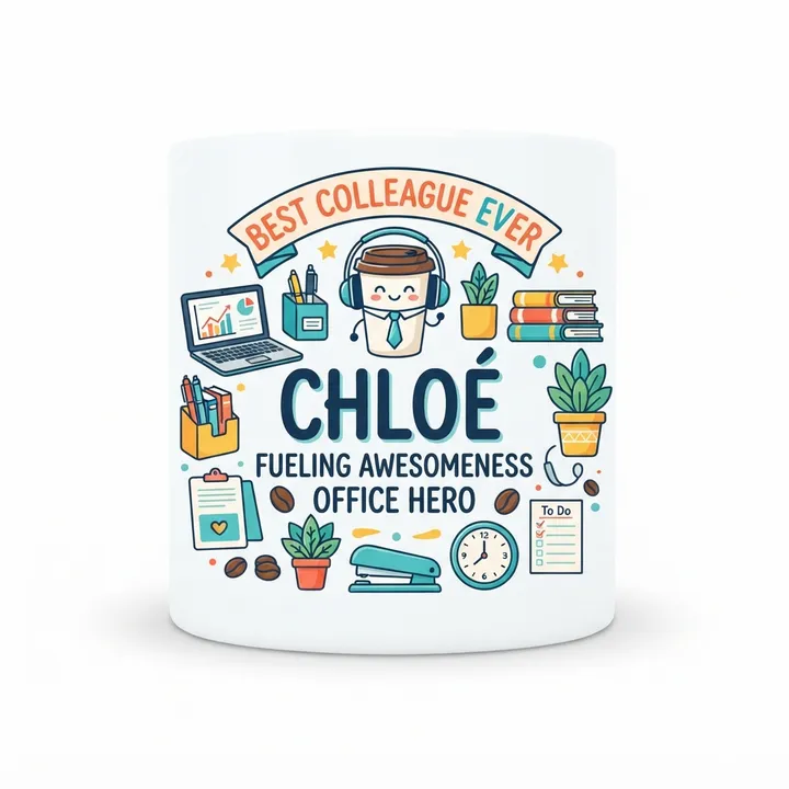 Mug personnalisé avec prenom collegue — Design IA