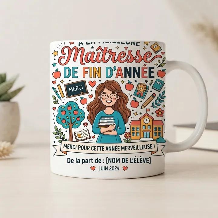 Mug personnalisé maitresse fin d'année — Votre résultat