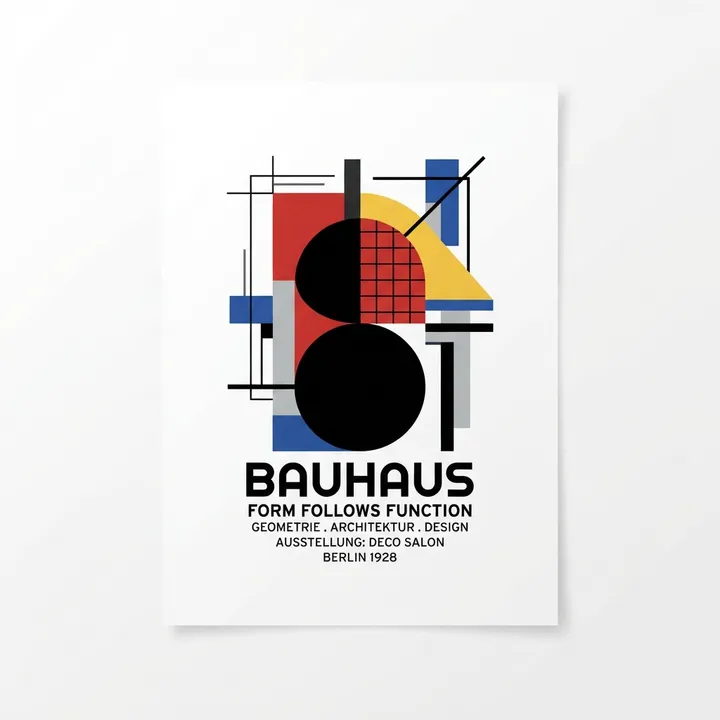Poster deco salon style bauhaus — Design IA