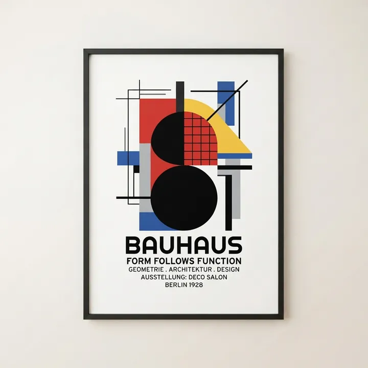 Poster deco salon style bauhaus — Votre résultat