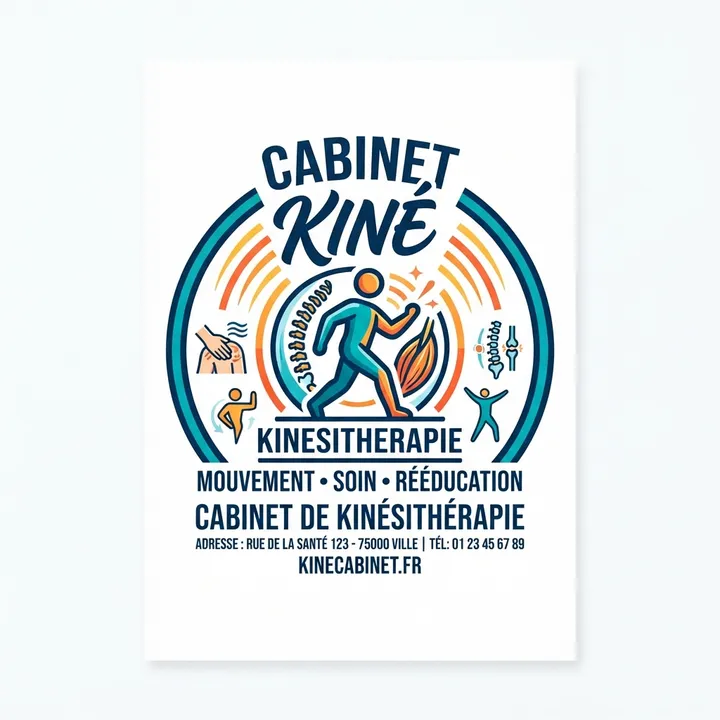Poster decoration cabinet kiné — Design IA