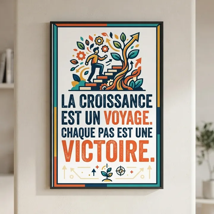 Poster mural citation inspirante de developpement — Votre résultat