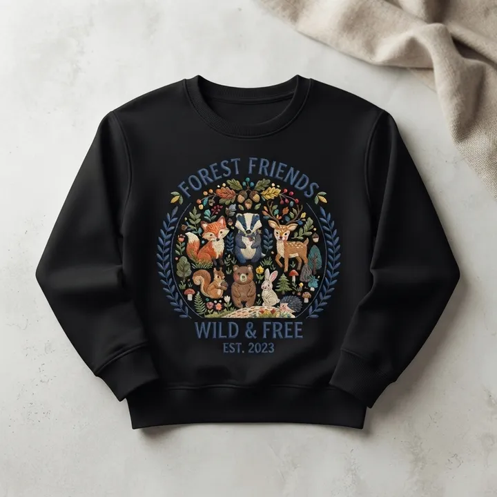 Sweat col rond broderie animaux — Votre résultat