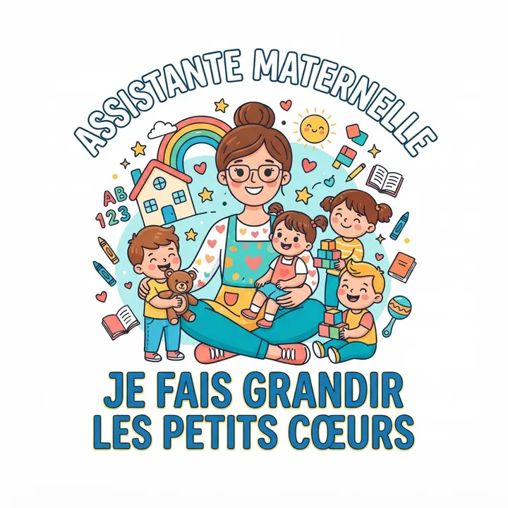 Sweat original assistante maternelle — Design IA