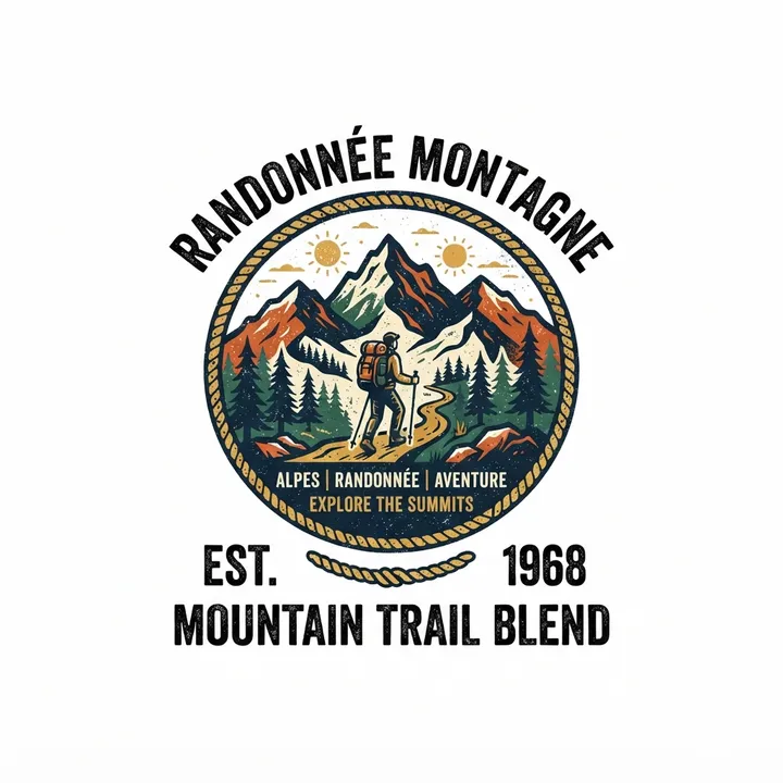 Sweatshirt vintage randonnee montagne — Design IA