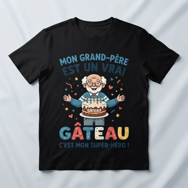 T-shirt drole grand pere gateau — Votre résultat