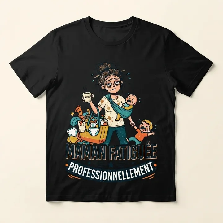 T-shirt drole maman fatiguée — Votre résultat