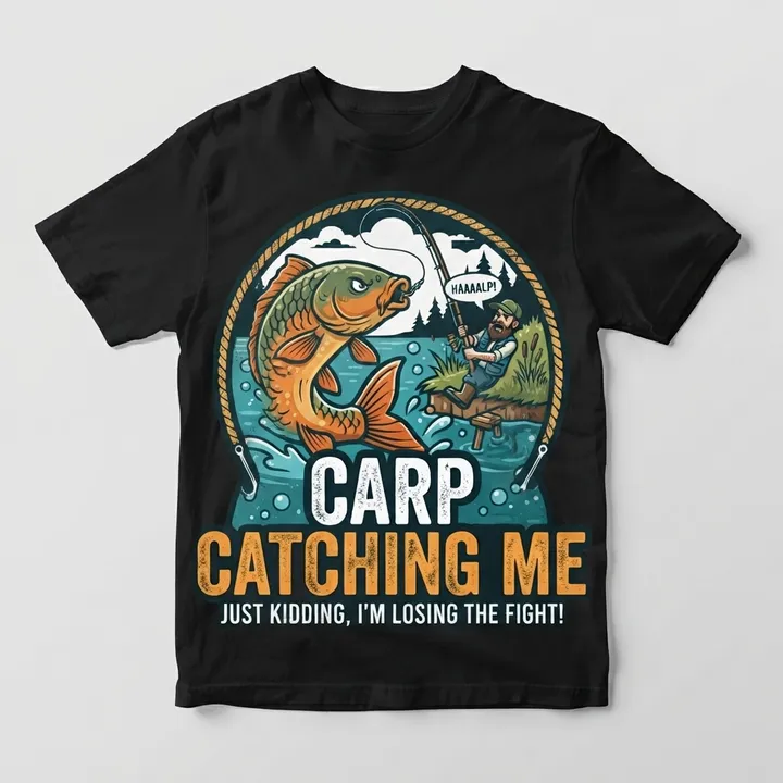 T-shirt humour pecheur carpe — Votre résultat