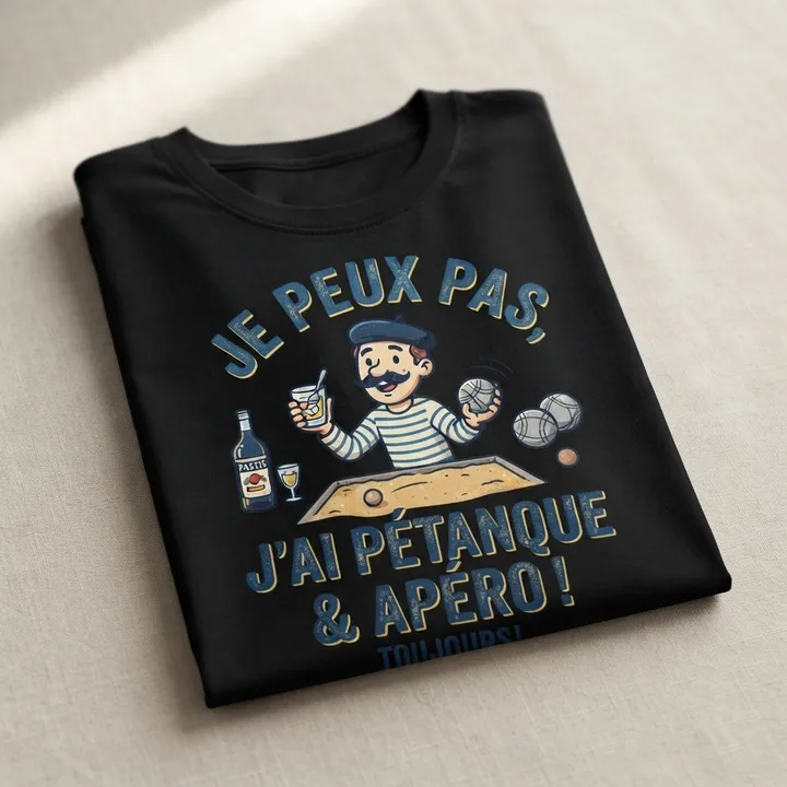 T-shirt humour petanque et apero — Votre résultat