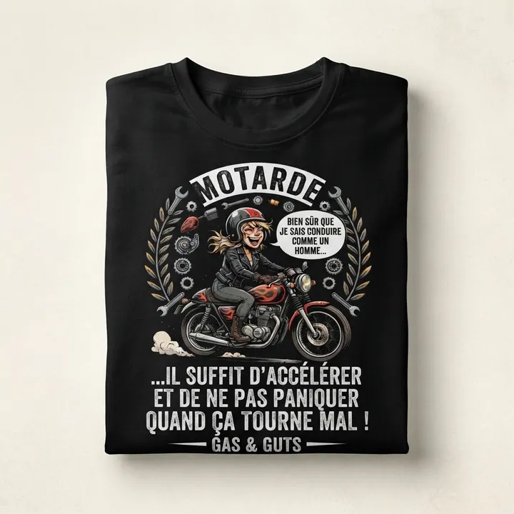 T-shirt motard humour motarde — Votre résultat