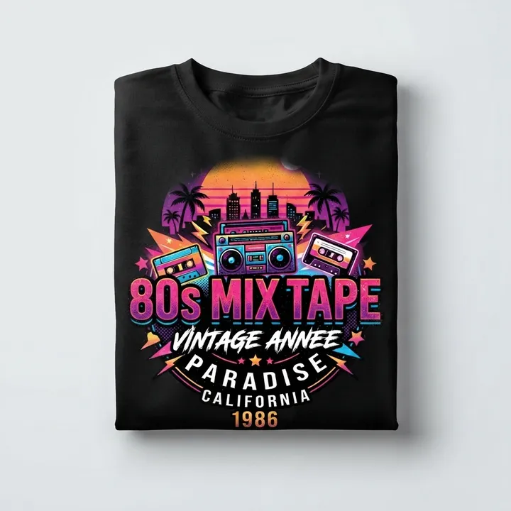 T-shirt vintage annee 80 retro — Votre résultat