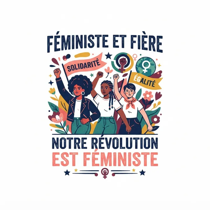 Tote bag message feministe engagé — Design IA