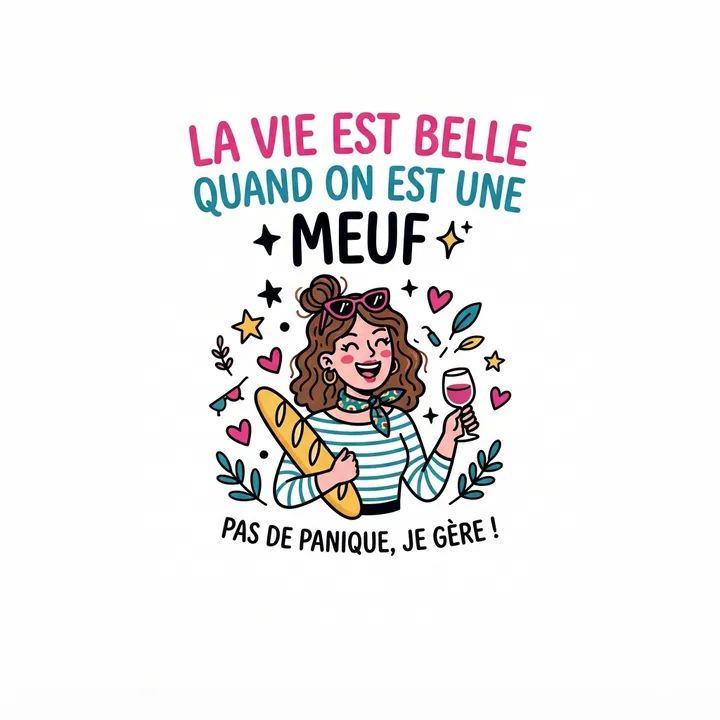 Tote bag message rigolo meuf — Design IA