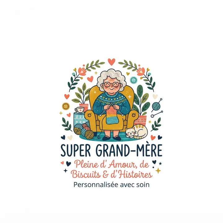 Tote bag personnalisé grand mere — Design IA