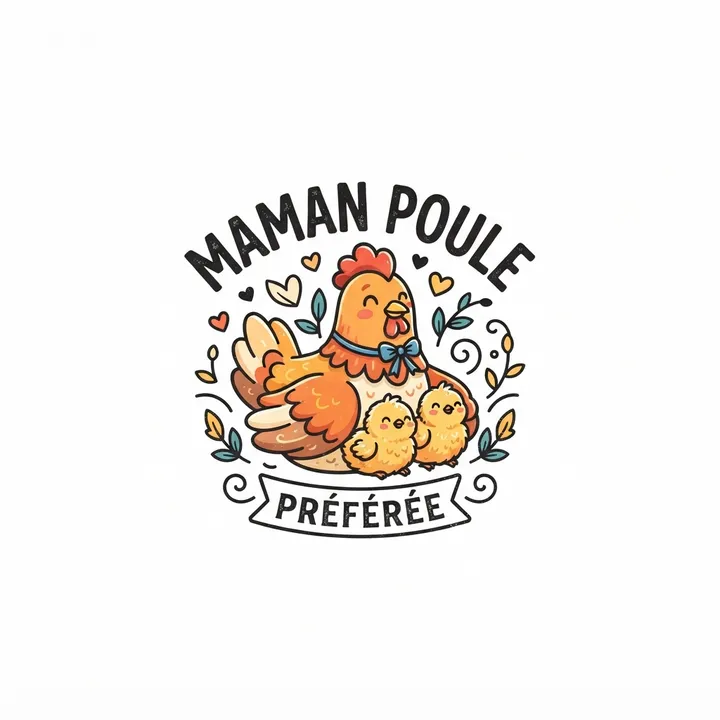 Tote bag personnalisé maman poule — Design IA