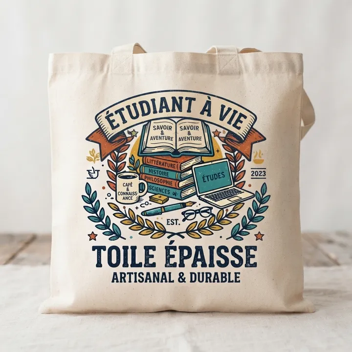 Tote bag toile epaisse etudiant — Votre résultat