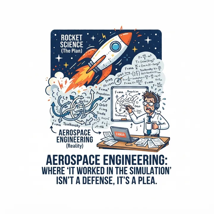 Funny Aerospace Engineer Shirt — KI-Design