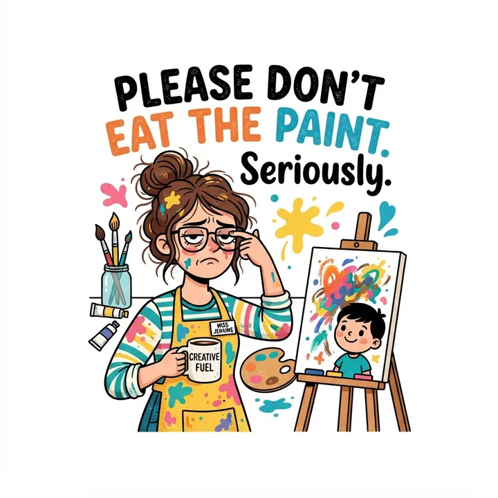 Funny Aesthetic Art Teacher Shirt — Design IA