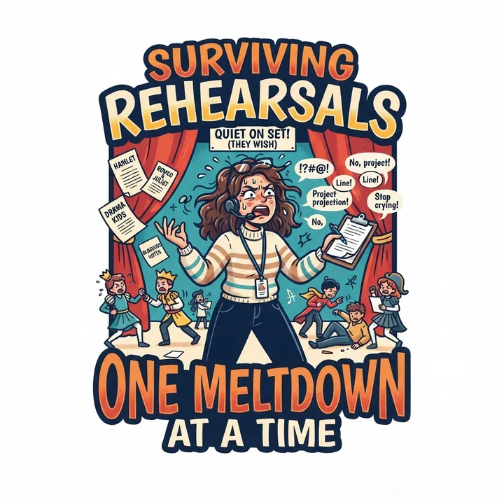 Funny Aesthetic Drama Teacher Shirt — Design IA