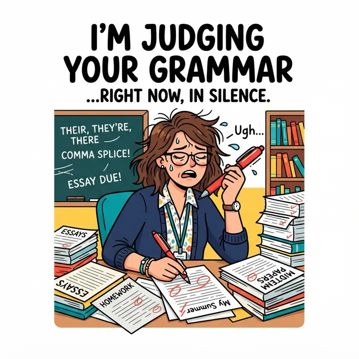 Funny Aesthetic English Teacher Shirt — Design IA
